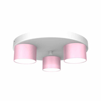 Lampa sufitowa Dixie 3xGX53 Różowy/Biały