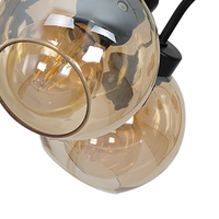 Milagro - Lampa sufitowa SOFIA AMBER 5xE27