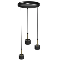 Milagro - Lampa wisząca ARENA BLACK/GOLD 3xGX53