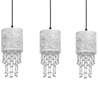 Milagro - Lampa wisząca ALMERIA SILVER/BLACK 3xE27