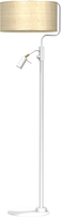 Lampa podłogowa Marshall 1xE27 + 1x mini GU10 Biały / Rattan