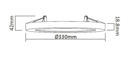 Plafon York czarny 2w1 LED 4000K