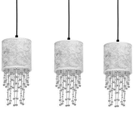Milagro - Lampa wisząca ALMERIA SILVER/BLACK 3xE27