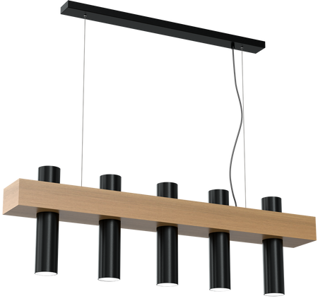 Milagro - Lampa wisząca WEST BLACK 5xGU10