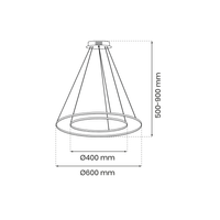 Milagro - Lampa wisząca ROTONDA GOLD 51W LED