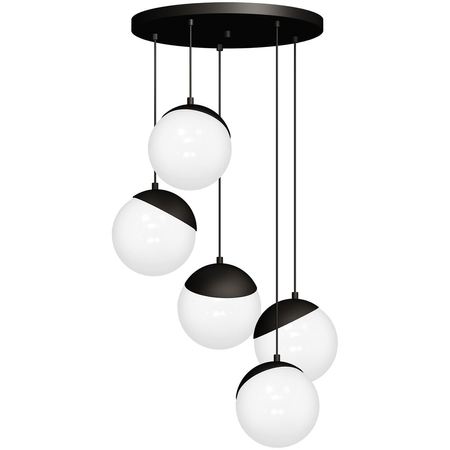 Milagro - Lampa wisząca SFERA BLACK 5xE14