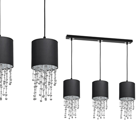 Milagro - Lampa wisząca ALMERIA BLACK/CHROME 3xE27