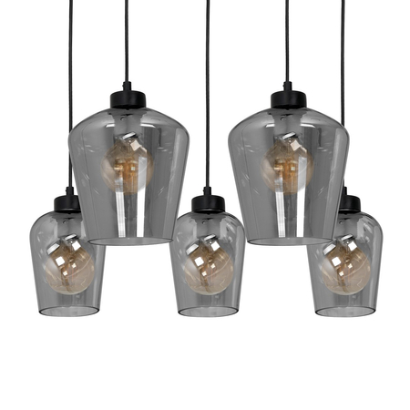 Milagro - Lampa wisząca SANTIAGO SMOKED 5xE27