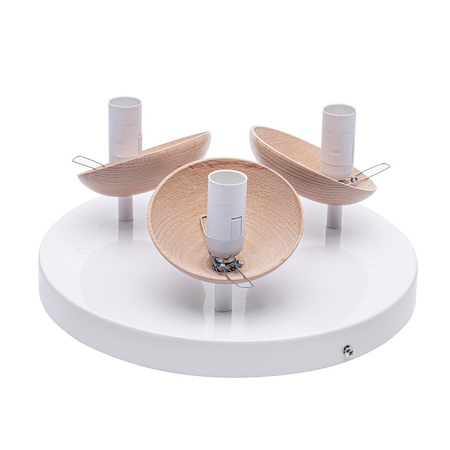 Milagro - Lampa sufitowa SFERA WOOD 3xE14