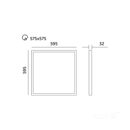 Panel LED CAPRI G2 25-36-40W 60x60 3CCT IP44 UGR<19 Kobi Pro