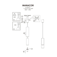 Lampa wisząca Manacor złota 1xGU10