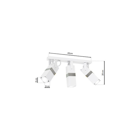 Milagro - Lampa sufitowa VIDAR WHITE/CHROME 3xGU10