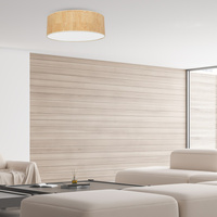 Milagro - Lampa sufitowa CORK White/Cork 3xE27  Ø60cm