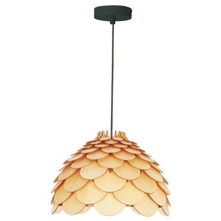 Lampa wiszaca Burgo mała drewniana 1xE27