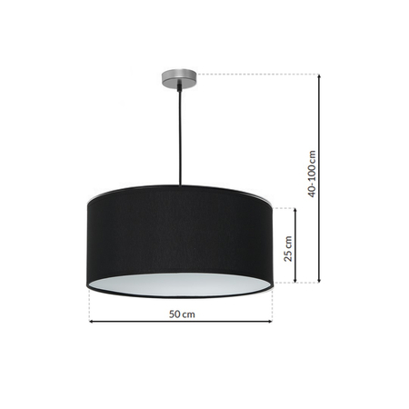 Milagro - Lampa wisząca CASINO BLACK/CHROME 1xE27