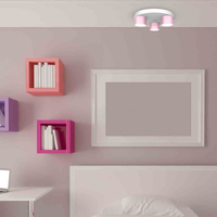 Lampa sufitowa Dixie 3xGX53 Różowy/Biały
