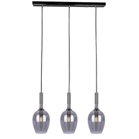 Milagro - Lampa wisząca LUGANO SMOKED 3xE14