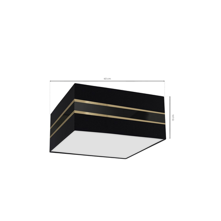 Milagro - Lampa sufitowa Kwadrat ULTIMO BLACK 2xE27