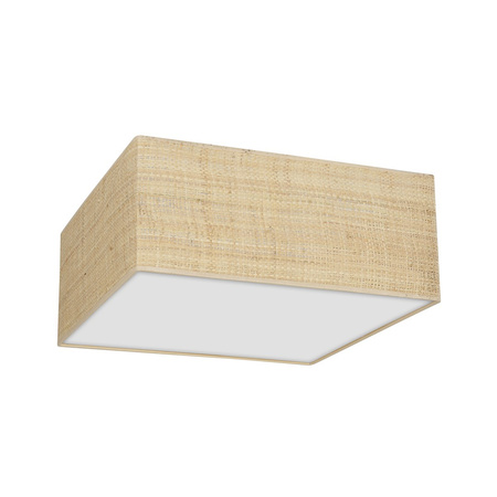 Milagro - Lampa sufitowa MARSHALL WHITE / RATTAN 3xE27