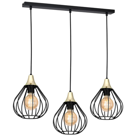 Milagro - Lampa wisząca KANE BLACK 3xE27