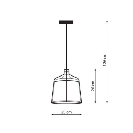 Lampa wisząca Dritto biała 1xE27