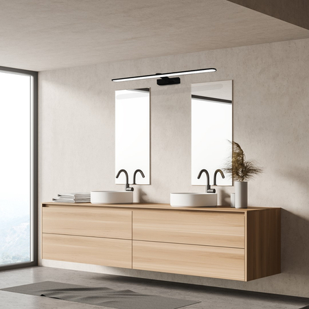 Milagro - Kinkiet SPLASH BLACK 60cm 12W LED