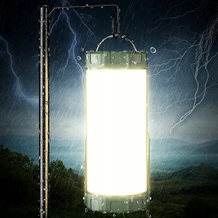 Lampa LED Kempingowa Akumulator Ładowanie USB C Wodoodporna IP68 1200 Lumen