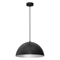 Milagro - Lampa wisząca BETA BLACK/WHITE 1xE27 35cm