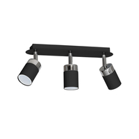 Milagro - Lampa sufitowa JOKER BLACK/CHROME 3xGU10