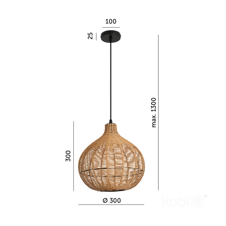 Lampa wisząca BOHO SILVON 1xE27 Kobi Design