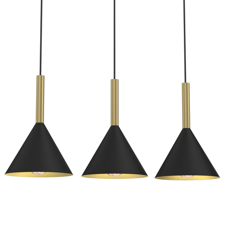 Milagro - Lampa wisząca PERU BLACK 3xE27