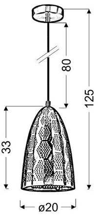 Candellux - Bene Lampa Wisząca 20/33 Stożek 1X60W E27 Ażurowy Biały