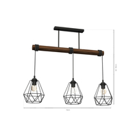 Milagro - Lampa wisząca ACERO 3xE27