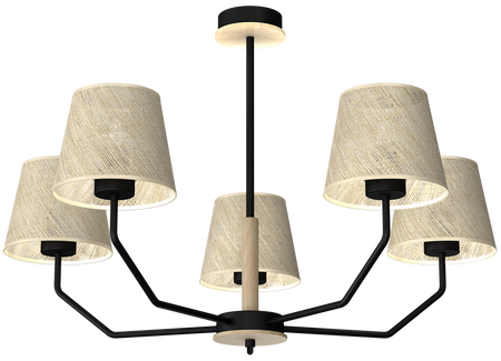 Milagro - Lampa wisząca ETNA Black 5xE27