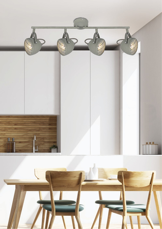 PENT LAMPA SUFITOWA LISTWA 4X50W GU10  BETONOWY SZARY