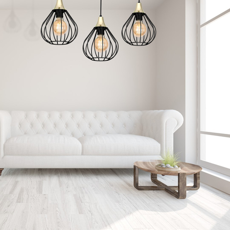 Milagro - Lampa wisząca KANE BLACK 3xE27