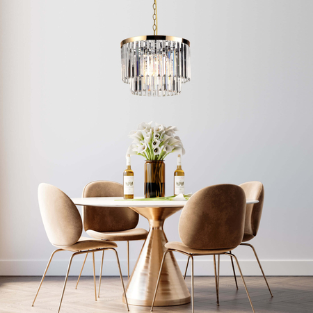 Lampa wisząca Vetro 5 antyczne złoto 5xE14