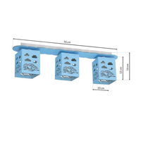 Milagro - Lampa sufitowa RALLY BLUE 3xE27 60W