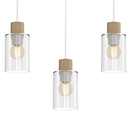 Milagro - Lampa wisząca MADERA 3xE27