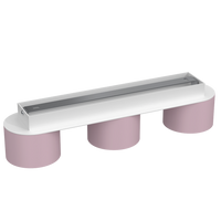 Milagro - Lampa sufitowa DIXIE Pink/White  3xGX53