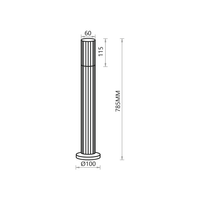 VERTICAL BLACK LAMPA OGRODOWA 1xGU10 IP44