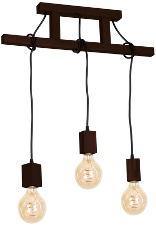 Milagro - Lampa Wisząca JACK 3xE27 Orzech