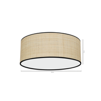 Milagro - MARSHALL NEW / RATTAN 2xE27 Ø40cm