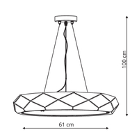 Lampa wisząca Reus różowe złoto LED 4000K