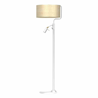 Lampa podłogowa Marshall 1xE27 + 1x mini GU10 Biały / Rattan