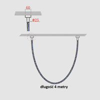 Lampa wisząca Rope Light 4 m biała Tuya Smart LED CCT
