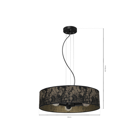Milagro - Lampa Wisząca SATINO GOLD 3xE27