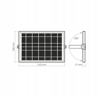 Naświetlacz LED Halogen Solarny 3740Lm Akumulator Panel Słoneczny VL-FSO5-3005