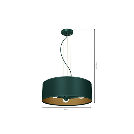 Milagro - Lampa wisząca VERDE GREEN 3xE27