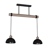 Milagro - Lampa wisząca ERIK Sawn black/Patinated wood 2XE27
